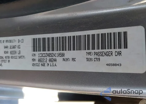 2014 Dodge Avenger Se z USA, uszkodzony, nr VIN 1C3CDZAB5EN110580